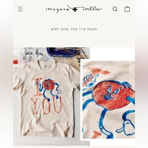 Imogene and Willie “I 🍓 you” size s
